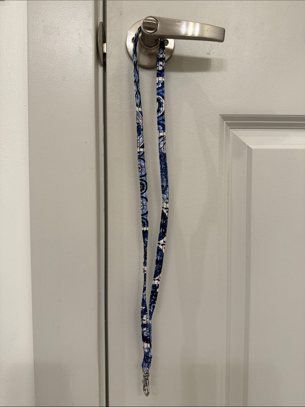 Vera Bradley Blue and White Floral Lanyard